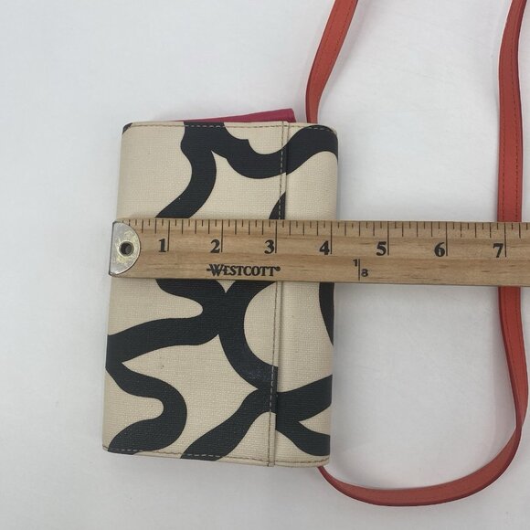 TOUS SAND-CORAL COLORED CANVAS KAOS BIG CHANGE PURSE MINI CROSSBODY - Picture 10 of 14